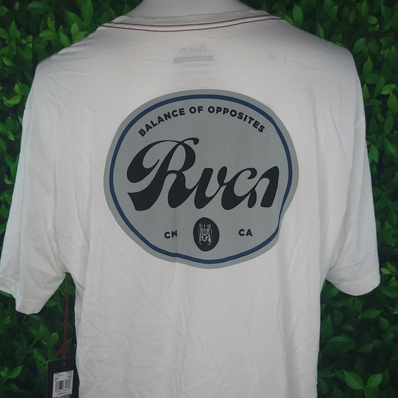 RVCA Men's Standard Wash Regular Fit White T-Shirt - Size: 2X - NWT - Picture 2 of 10